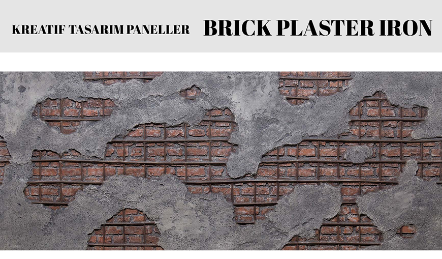 Panel deko Kreatif Tasarm Serisi Paneller Brick Plaster Iron